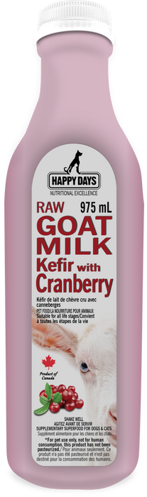 Happy Days Dairy Raw Goat Milk Kefir with Cranberry