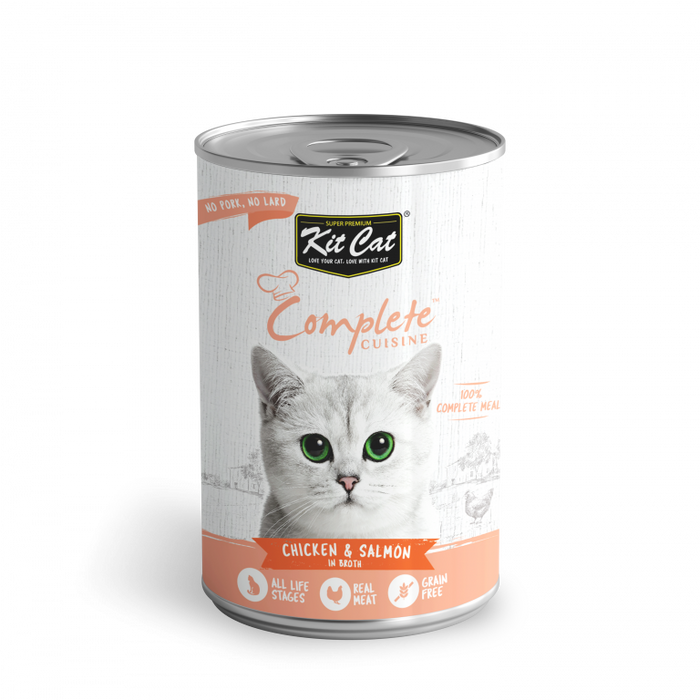 Kit Cat Complete Cuisine Chicken & Salmon in Broth Wet Cat Food