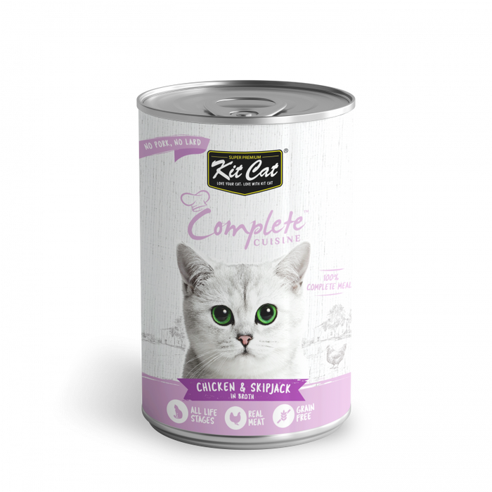 Kit Cat Complete Cuisine Chicken & Skipjack in Broth Wet Cat Food