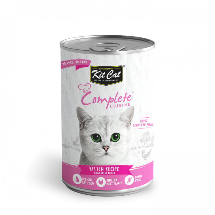 Kit Cat Complete Cuisine Kitten Recipe Chicken in Broth Wet Cat Food