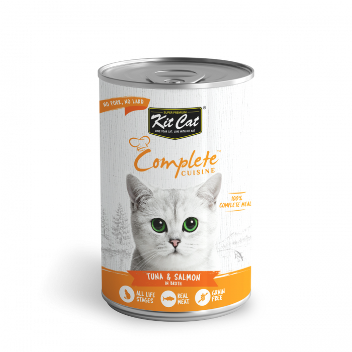 Kit Cat Complete Cuisine Tuna and Salmon in Broth Wet Cat Food