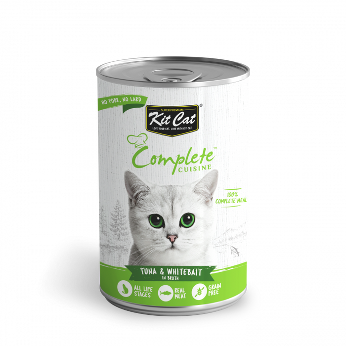 Kit Cat Complete Cuisine Tuna and Whitebait in Broth Wet Cat Food