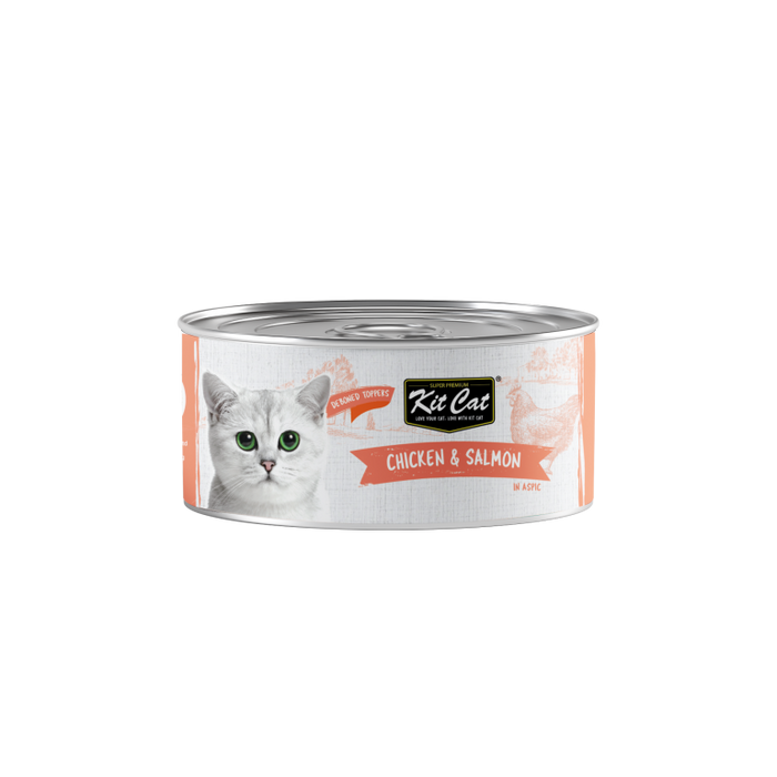 Kit Cat Deboned Chicken & Salmon Toppers Wet Cat Food