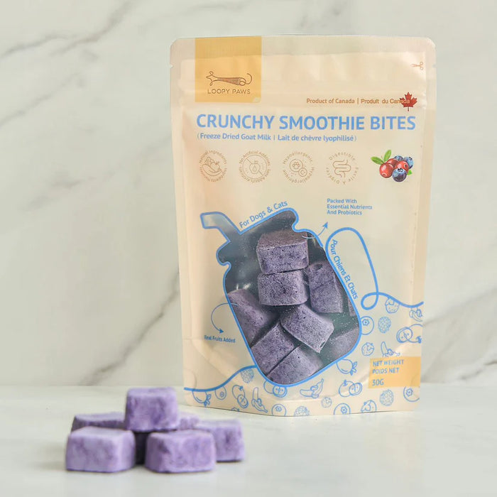 Loopy Paws Crunchy Smoothie Bites - Mixed Berry