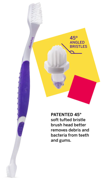 Petsmile Professional Dog Toothbrush - Patented 45° Dual-Ended Brush Head