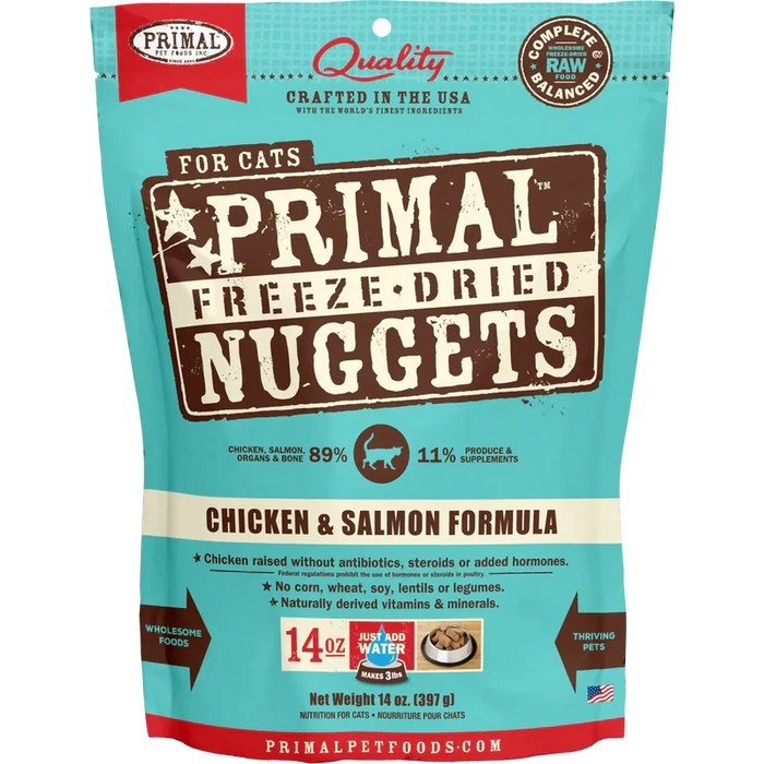 Primal Freeze Dried Chicken & Salmon Nuggets For Cats