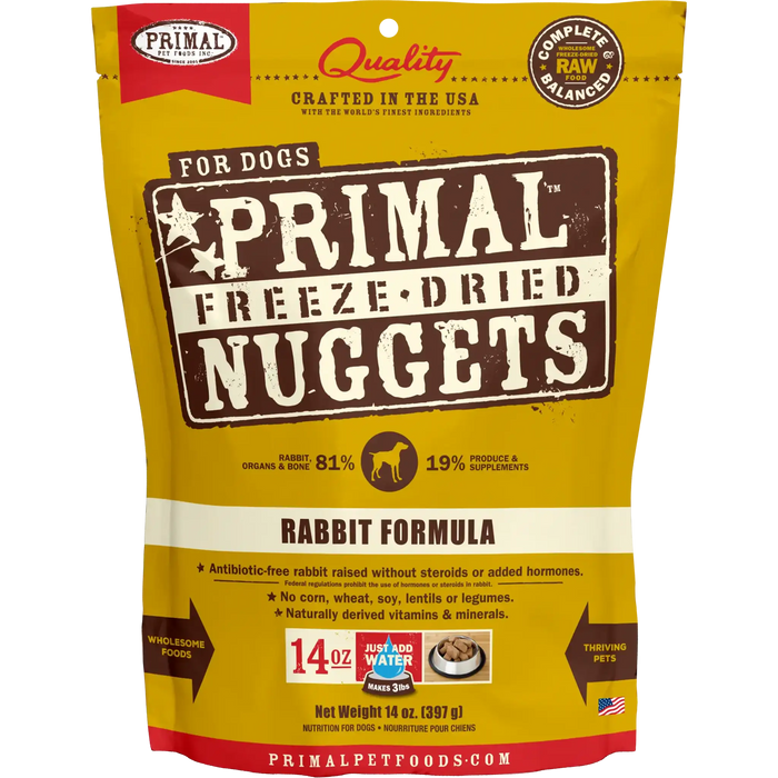 Primal Freeze Dried Rabbit Nuggets For Dogs