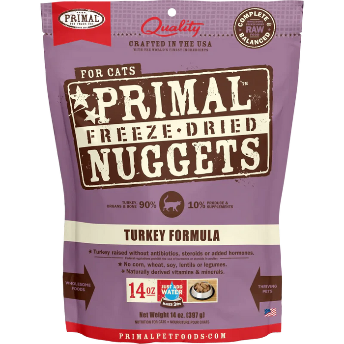 Primal Freeze Dried Turkey Nuggets For Cats