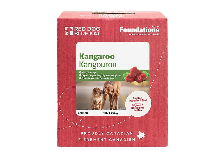 Red Dog Blue Kat Foundations Raw Kangaroo Recipe Frozen Dog Food
