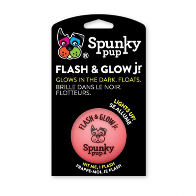 Spunky Pup Flash & Glow Ball Dog Toy Junior