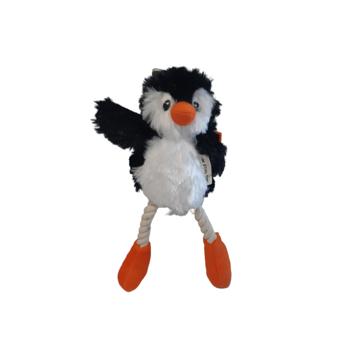 Tall Tails Plush Penguin Pull-Rope Tug Dog Toy