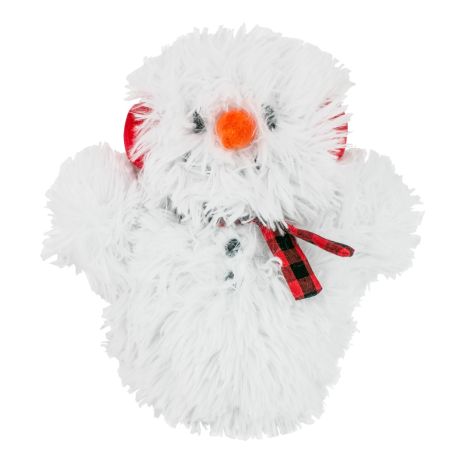 Tall Tails Plush Real Feel Fluffy Snowman Squeaker Dog Toy