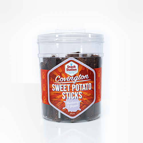 This & That Snack Station Sweet Potato Sticks with Blueberry & Yogurt
