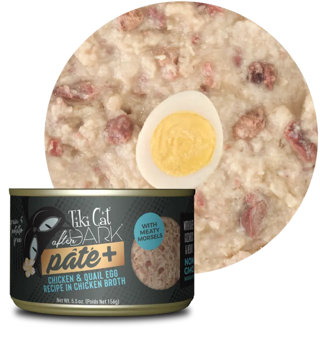 Tiki Cat After Dark Pate+ Chicken & Quail Egg Wet Cat Food