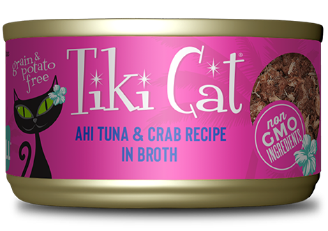 Tiki Cat Hana Grill Ahi Tuna & Crab in Broth Wet Food