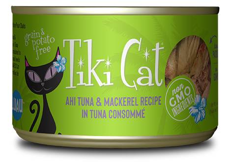 Tiki Cat Luau Ahi Tuna & Mackerel in Tuna Consomme Wet Food