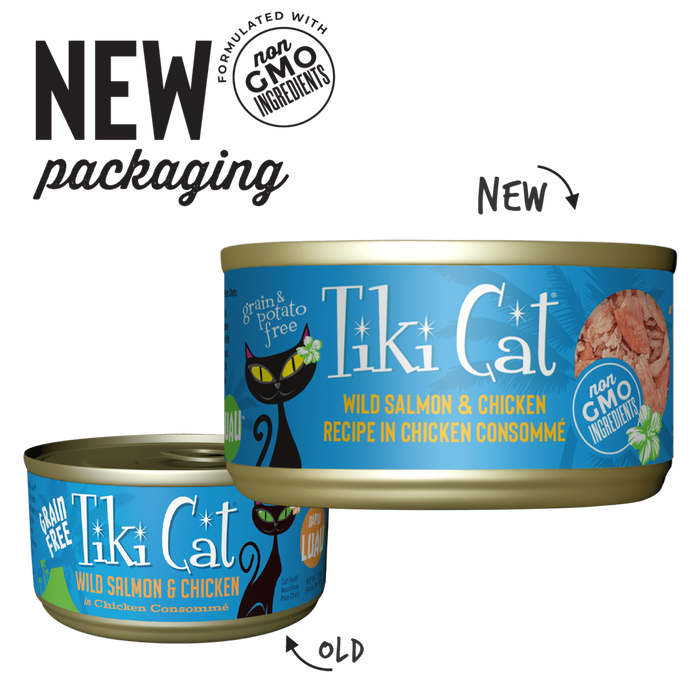 Tiki Cat Luau Salmon & Chicken, Chicken Consomme Wet Food