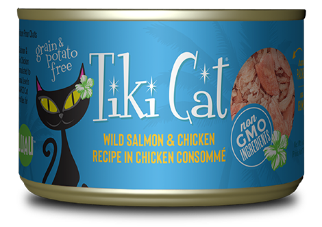 Tiki Cat Luau Salmon & Chicken, Chicken Consomme Wet Food