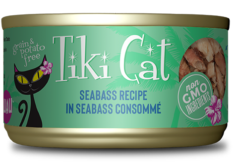 Tiki Cat Luau Seabass in Seabass Consomme Wet Food