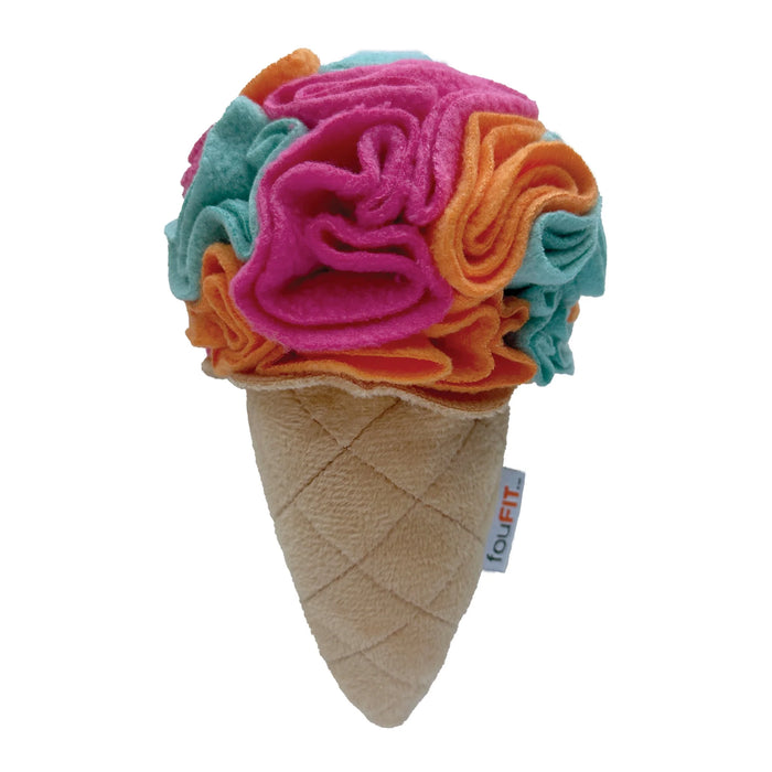 foufouBRANDS fouFIT Hide 'n Seek Ice Cream Snuffle Rainbow Sherbet Dog Toy