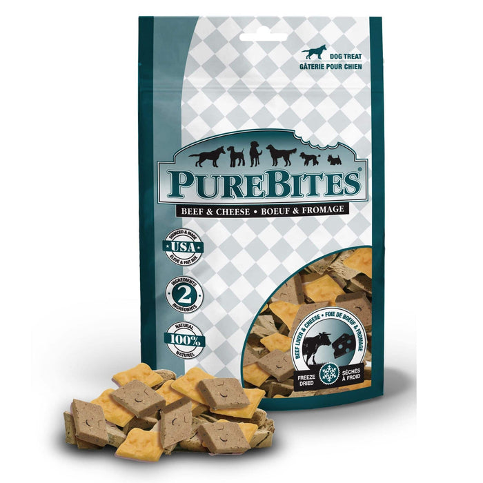 PureBites Beef & Cheese Freeze Dried Dog Treats 250g