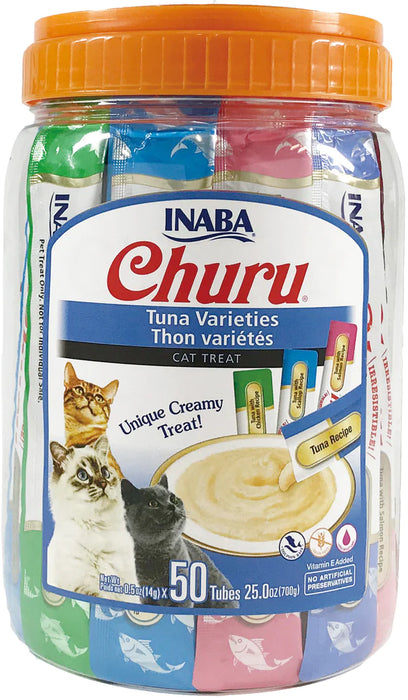 Inaba Churu Purees Cat treat Variety 50 pack - Tuna