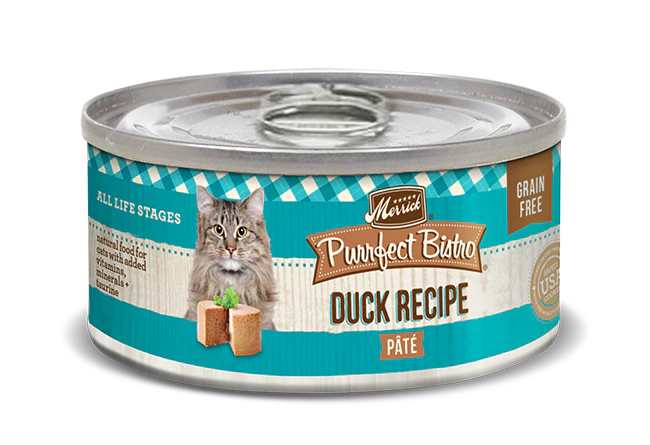 Merrick Purrfect Bistro Duck Recipe Pate Canned Cat Food