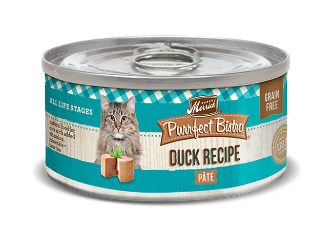 Merrick Purrfect Bistro Duck Recipe Pate Canned Cat Food Sweetie