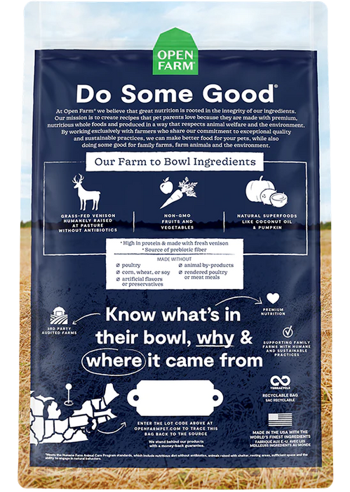 Open Farm New Zealand Venison Grain Free Dry Dog Food