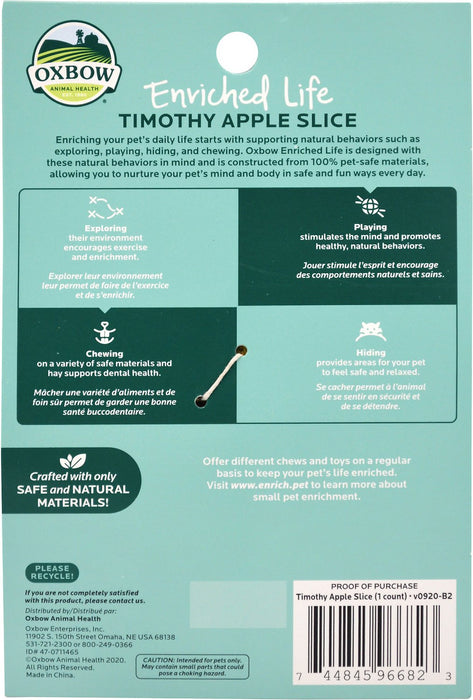 Oxbow Enriched Life Timothy Apple Slice