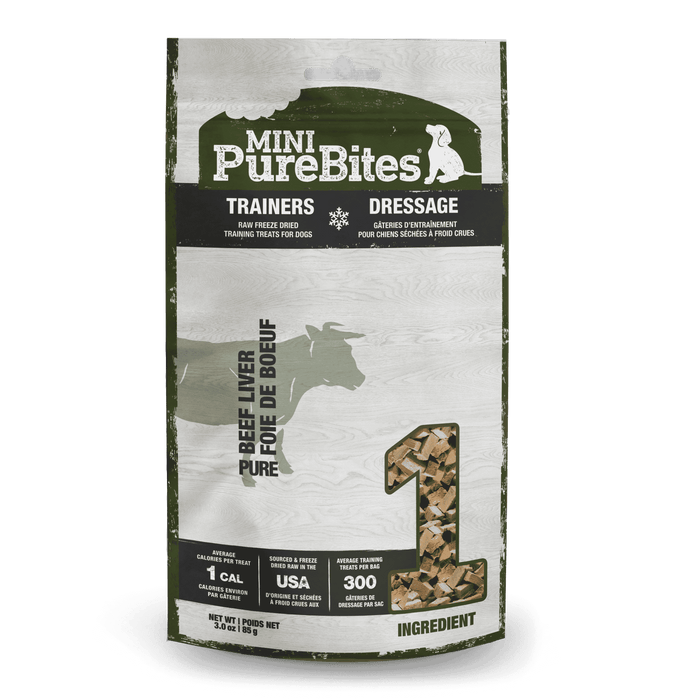 PureBites Mini Trainers Beef Liver Dog Treats 85g
