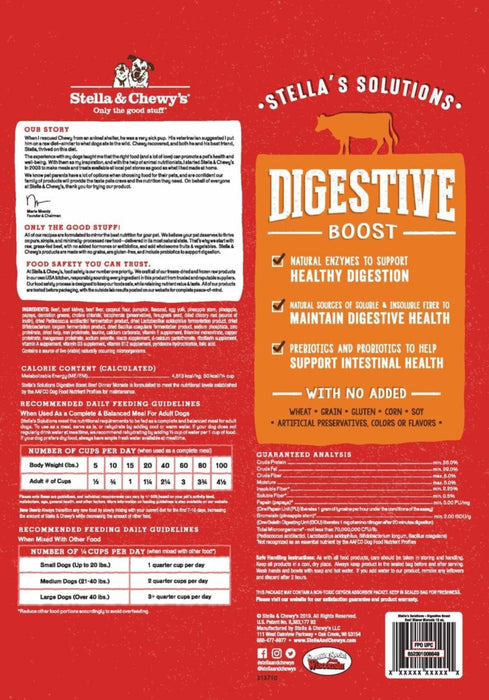 Stella's Solutions Grass-Fed Beef Digestive Support Freeze-Dried Raw Dog Food