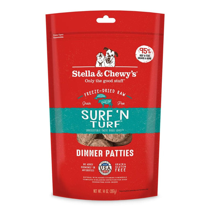 Stella & Chewy's Surf 'N Turf Freeze-Dried Raw Dinner Patties Dog Food