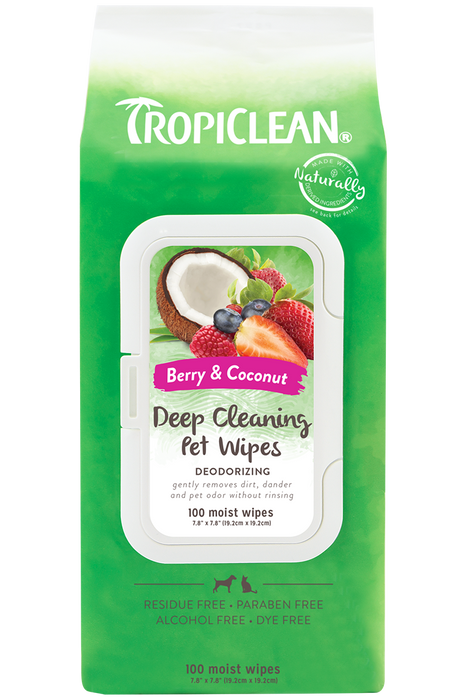 TROPICLEAN Deep Cleaning Deodorizing Wipes