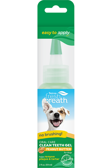 TROPICLEAN Fresh Breath Clean Teeth Oral Care Gel Peanut Butter