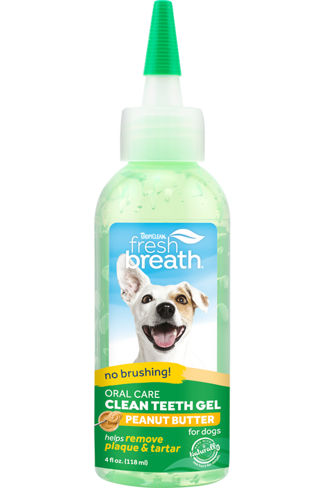 TROPICLEAN Fresh Breath Clean Teeth Oral Care Gel Peanut Butter