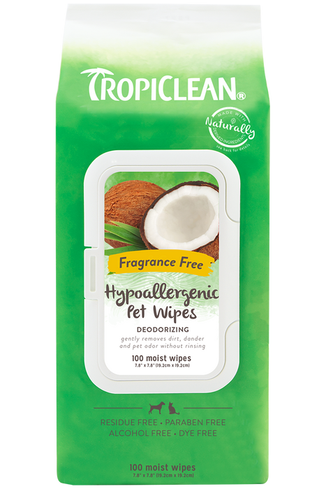 TROPICLEAN Hypo Allergenic Deodorizing Wipes
