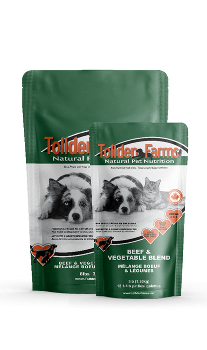 Tollden Farms Beef & Vegetable Blend Frozen Raw Food