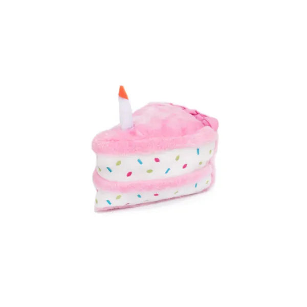 Zippy Paws Birthday Cake Dog Toy - Pink