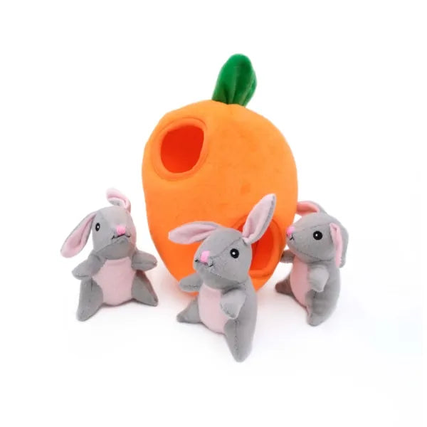 Zippy Paws Bunny 'n Carrot Dog Toy