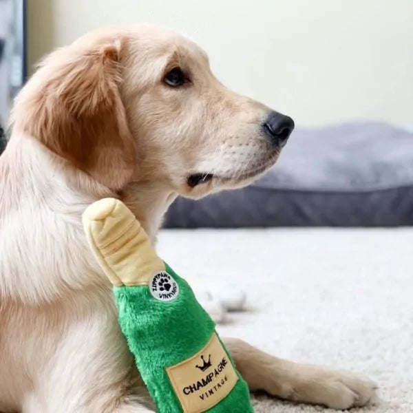 Zippy Paws Happy Hour Crusherz Dog Toy - Champagne